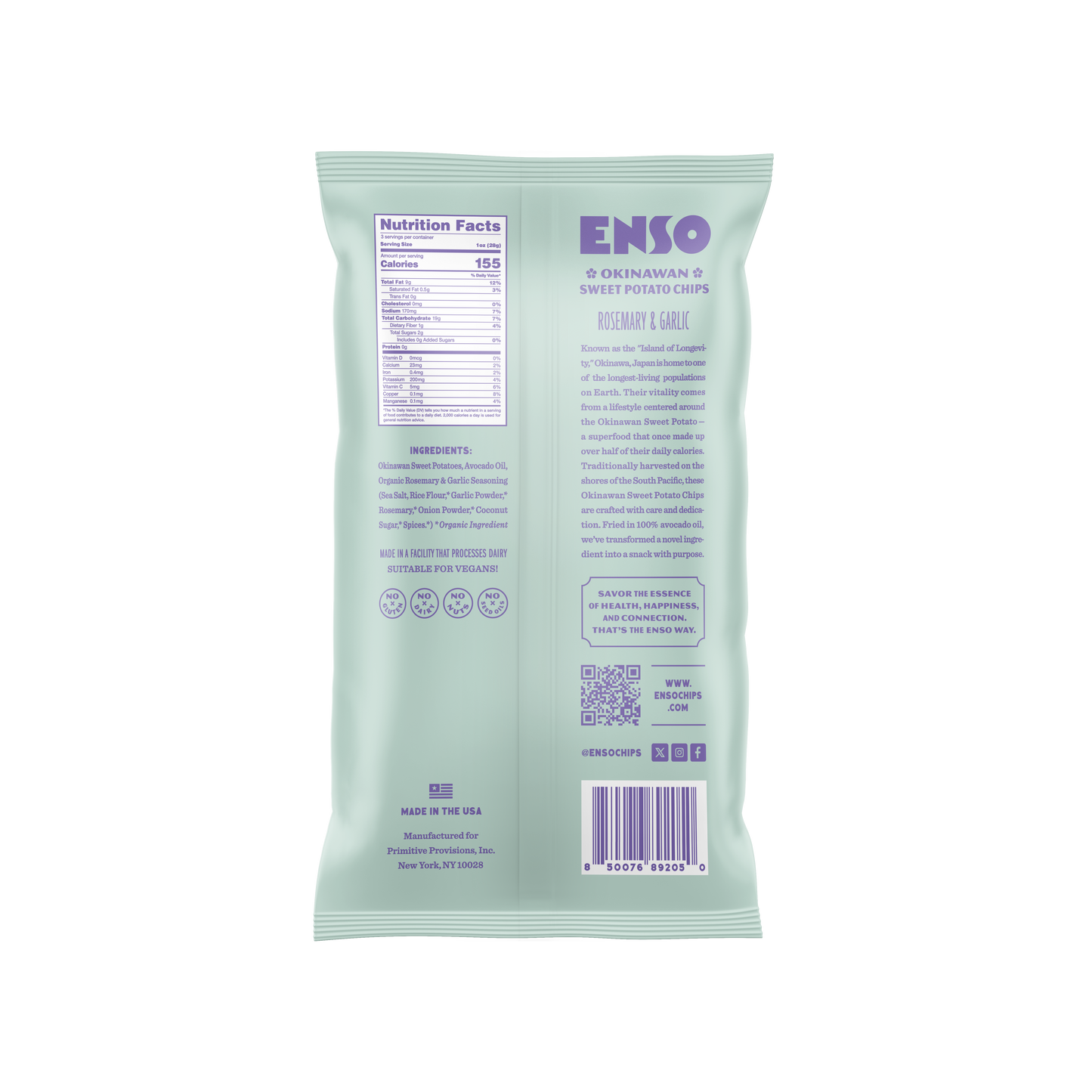 Enso - Okinawan Sweet Potato Chips | Rosemary & Garlic