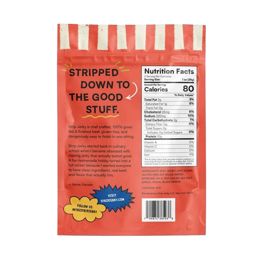 Hot Honey Date Beef Jerky by Strip Jerky