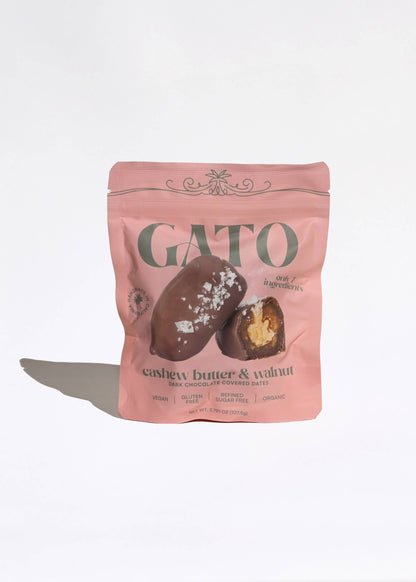 Gato Dates - Chocolate Covered Dates with Cashew Butter (3 per pouch)