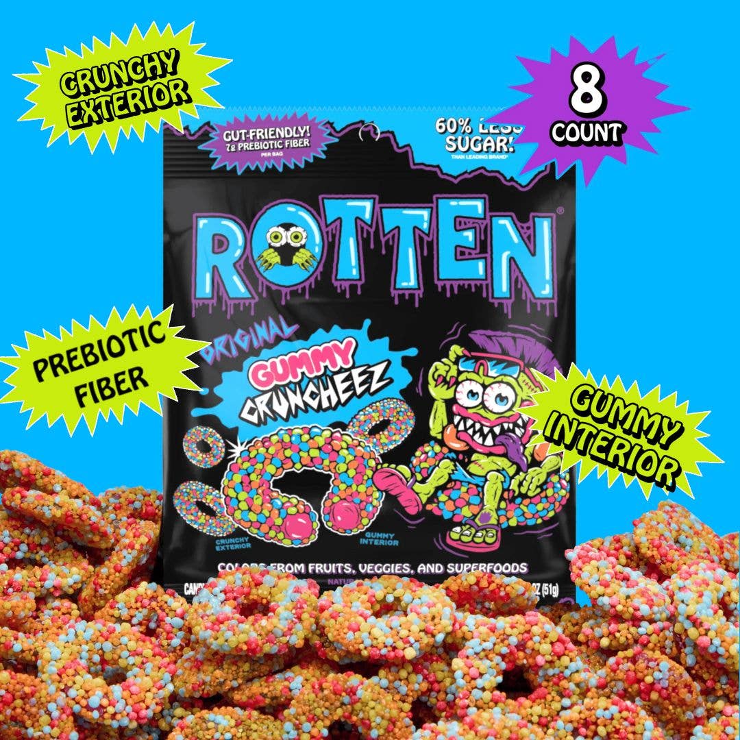 Rotten Candy - Original Cruncheez Gummy Candy: GF, Prebiotics, Low Sugar