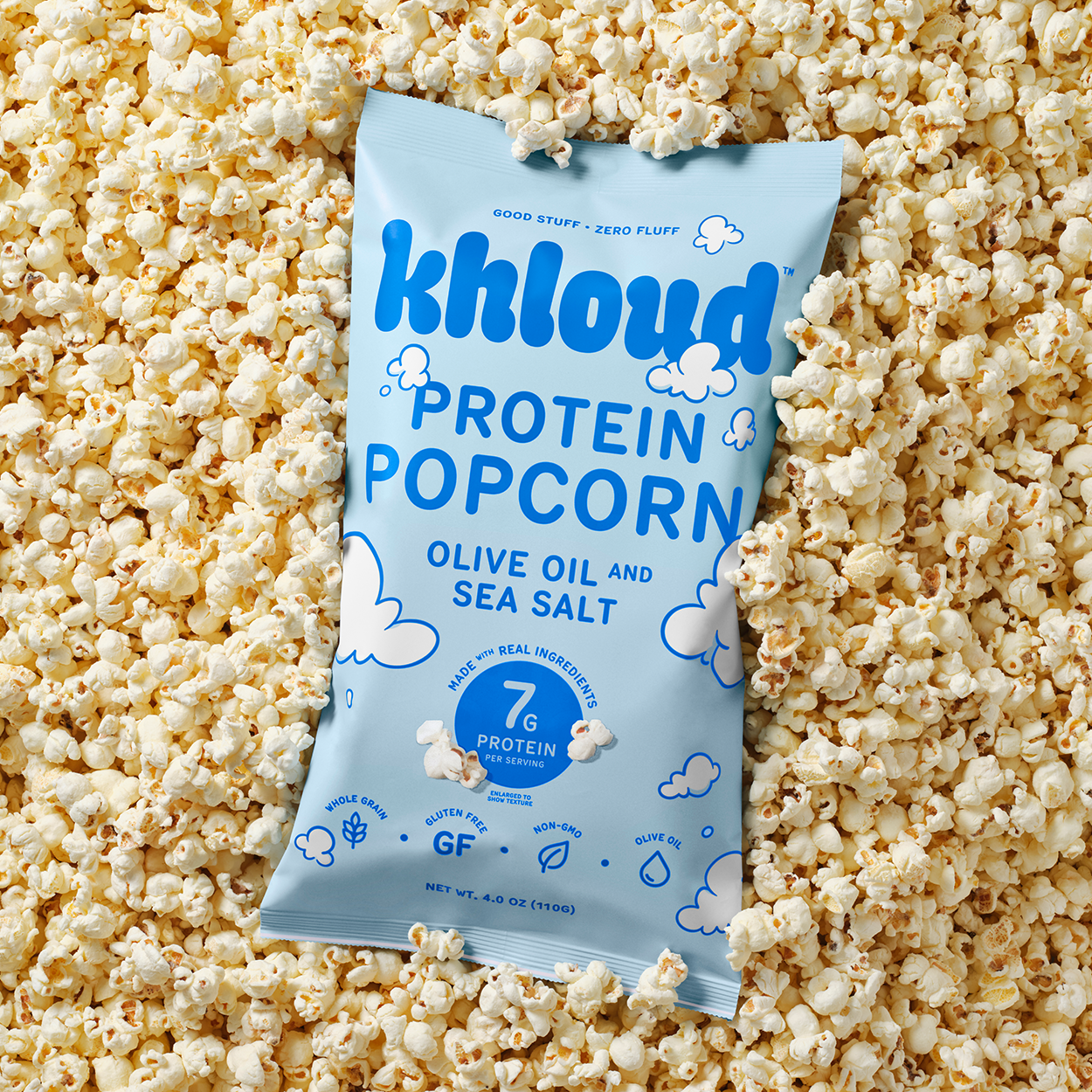 Khloud Foods - Olive Oil & Sea Salt Protein Popcorn, 12pk Case