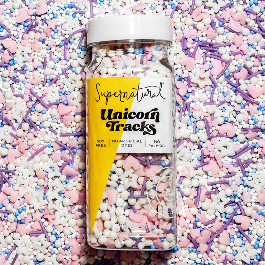 Dye-Free Unicorn Tracks Sprinkles by Supernatural