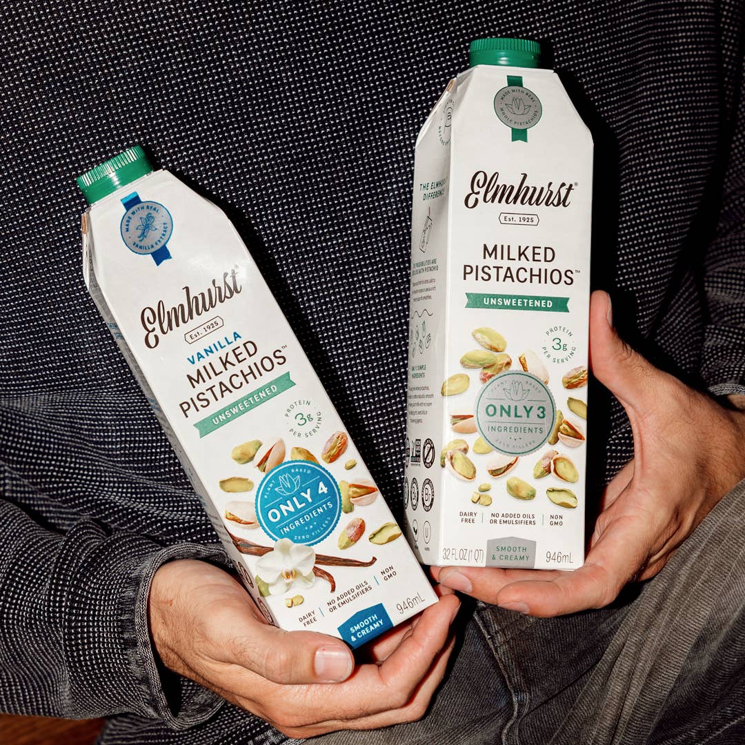 Elmhurst 1925 - Unsweetened Vanilla Pistachio Milk, 32oz