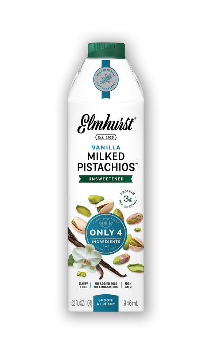 Elmhurst 1925 - Unsweetened Vanilla Pistachio Milk, 32oz