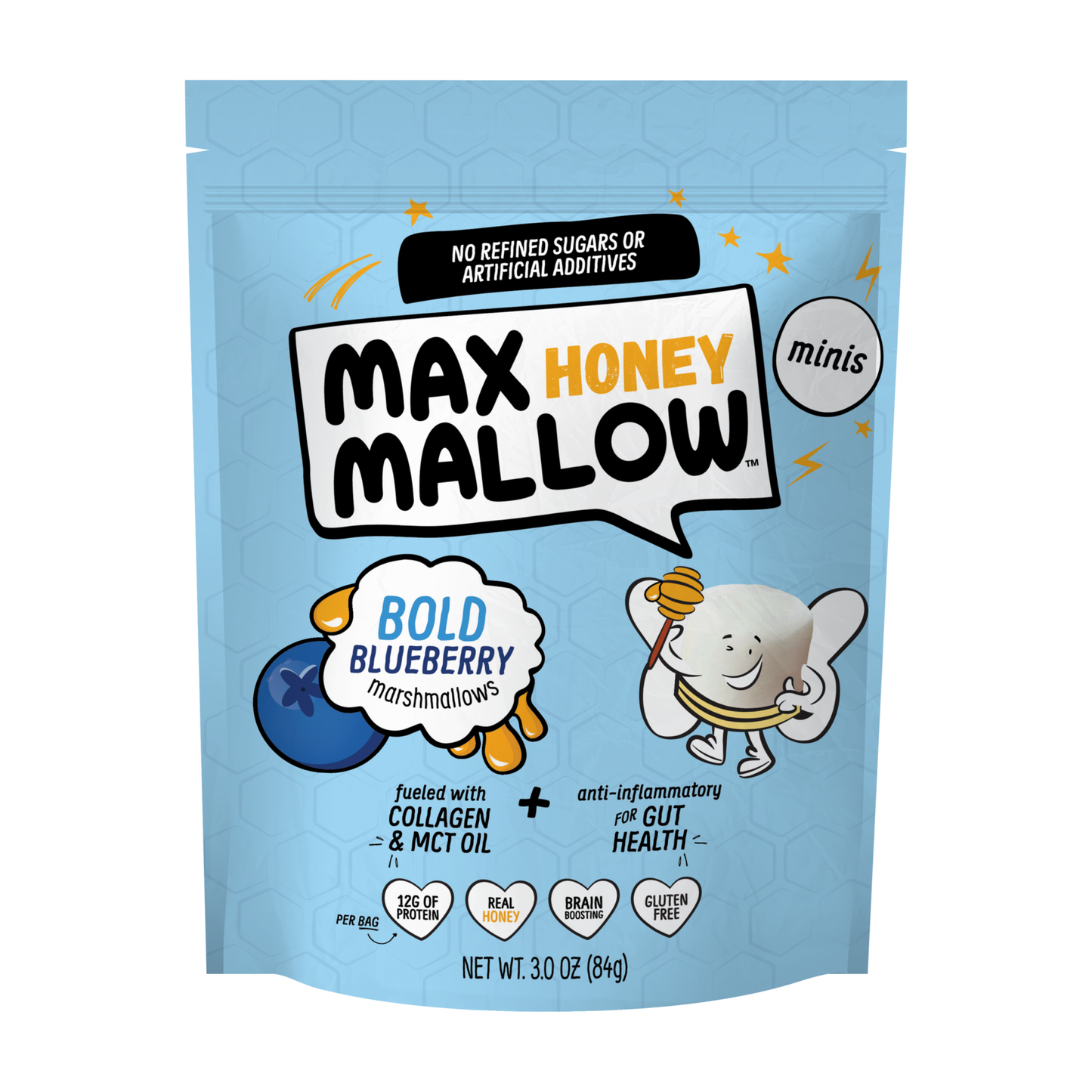 Max Sweets - MAX HONEY Bold Blueberry Mini Mallows