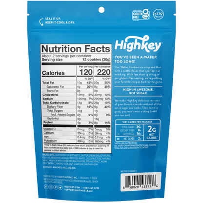 HighKey Keto Vanilla Wafers