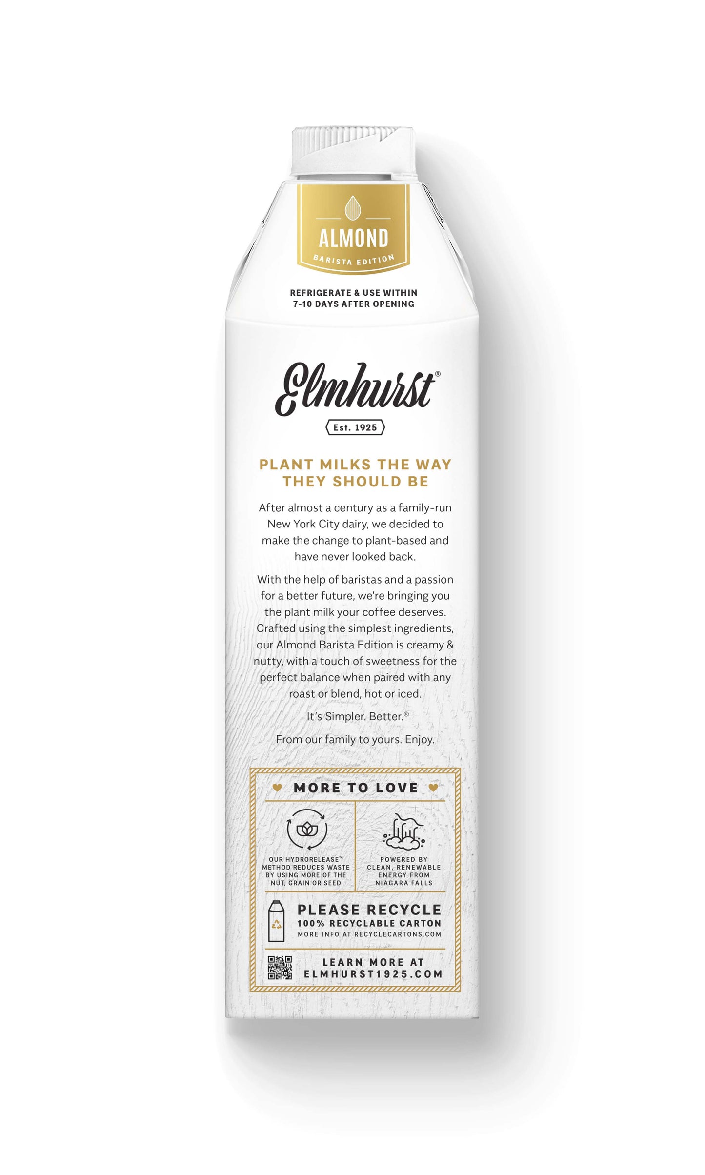 Elmhurst 1925 - Barista Edition Almond Milk, 32oz