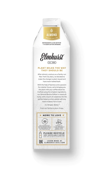 Elmhurst 1925 - Barista Edition Almond Milk, 32oz