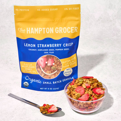 The Hampton Grocer Granola - Organic Lemon Strawberry Crisp Granola