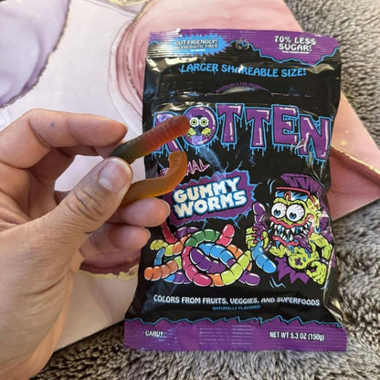 Rotten Candy - Original Gummy Worms Candy: GF, Prebiotics, Low Sugar