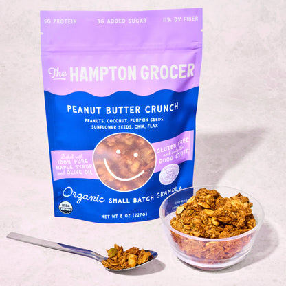 The Hampton Grocer Granola - Organic Peanut Butter Crunch Granola  (w/ One Trick Pony PB)
