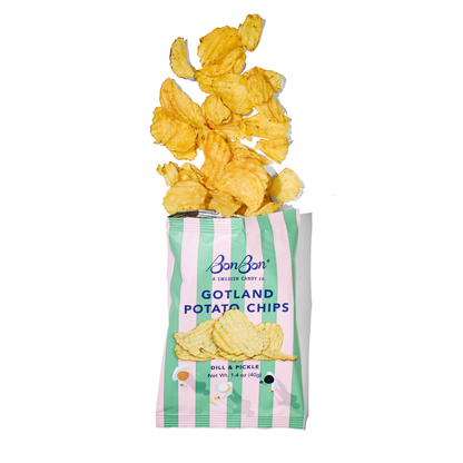 Dill and Pickle Potato Chips by BonBon