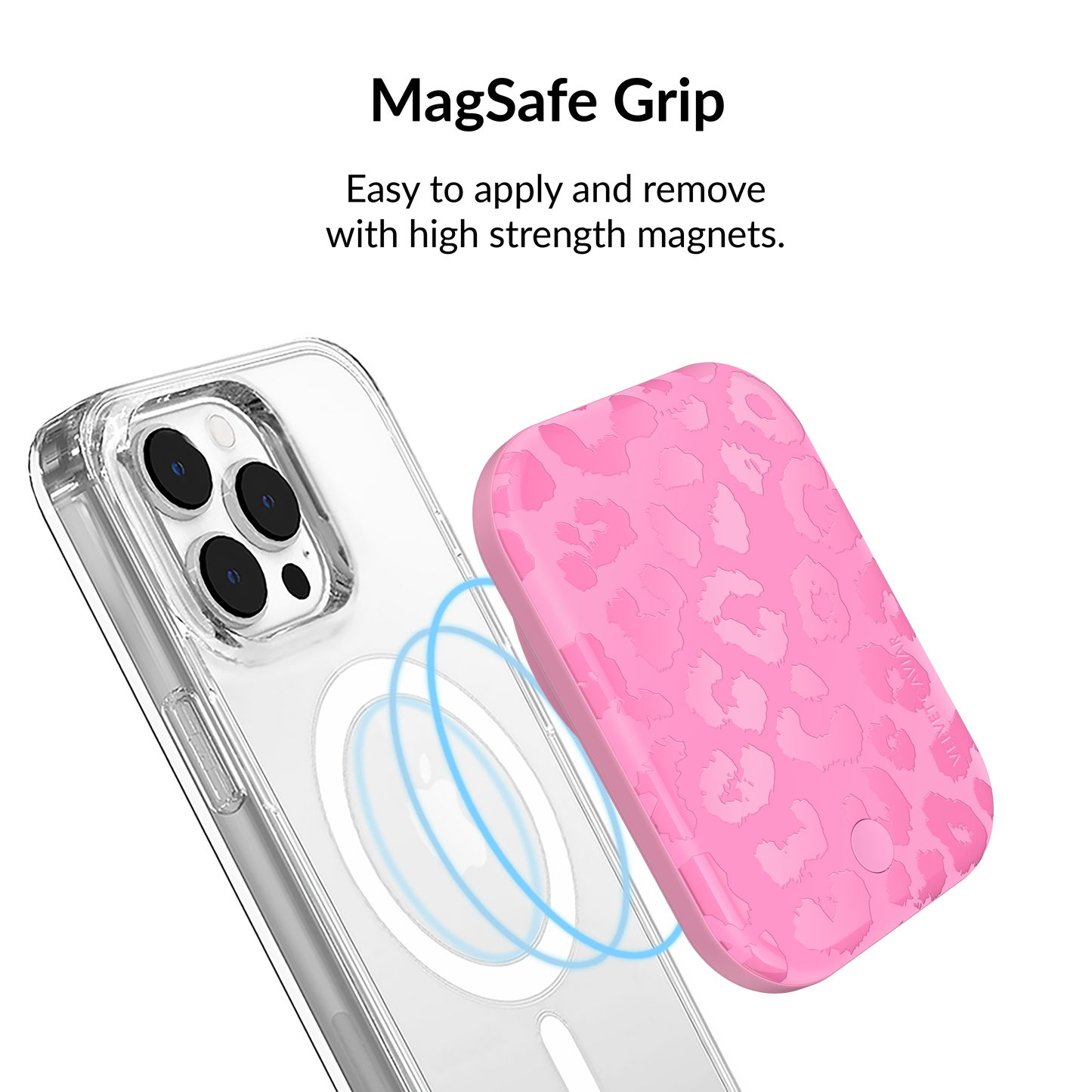 VELVET CAVIAR - Wireless Phone Charger - Hot Pink Leopard