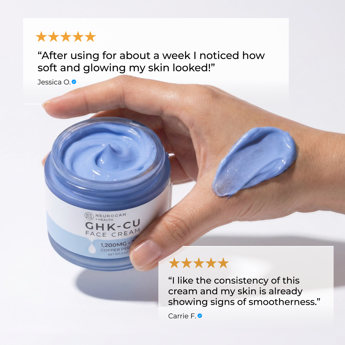 Neurogan Health - Copper Peptide Face Cream | GHK CU Peptide Daily Moisturizer