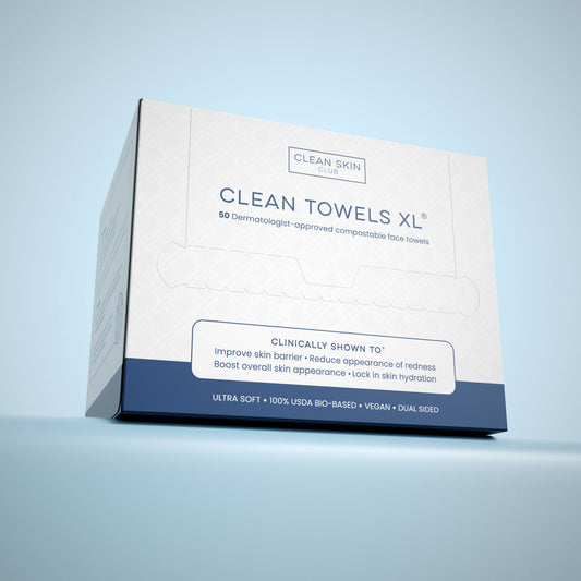 Clean Skin Club - Clean Towels™ XL, Disposable Face Towels, 50 Count