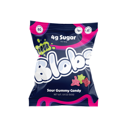 Blobs - SOUR Blobs Low Sugar Gummy Candy - Mixed Sour Bag
