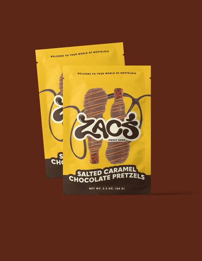 Zac's Sweet Shop - Salted Caramel Chocolate Covered Pretzels