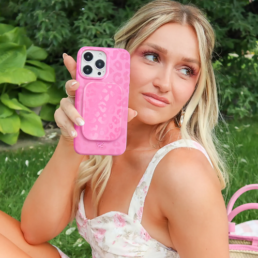 Wireless Phone Charger - Hot Pink Leopard by Velvet Caviar