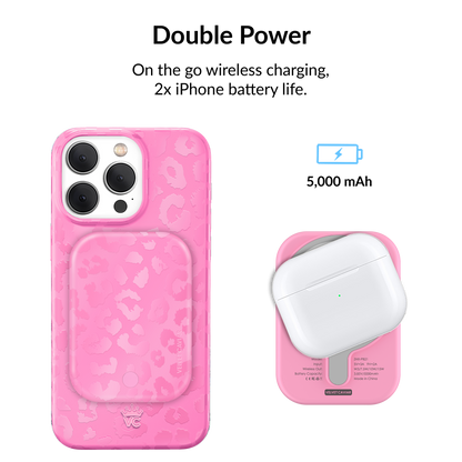 VELVET CAVIAR - Wireless Phone Charger - Hot Pink Leopard