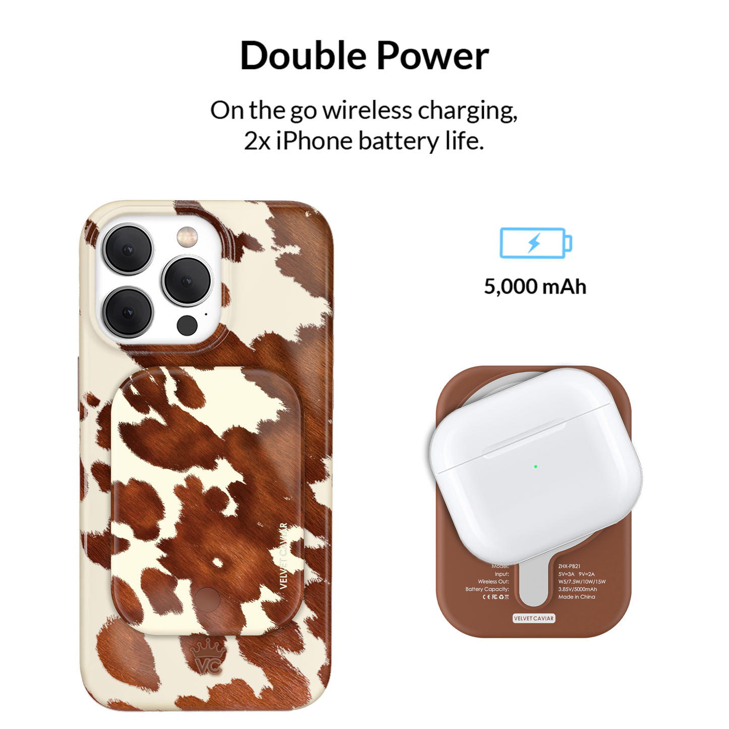 VELVET CAVIAR - Cocoa Cow MagSafe Battery Power Pack