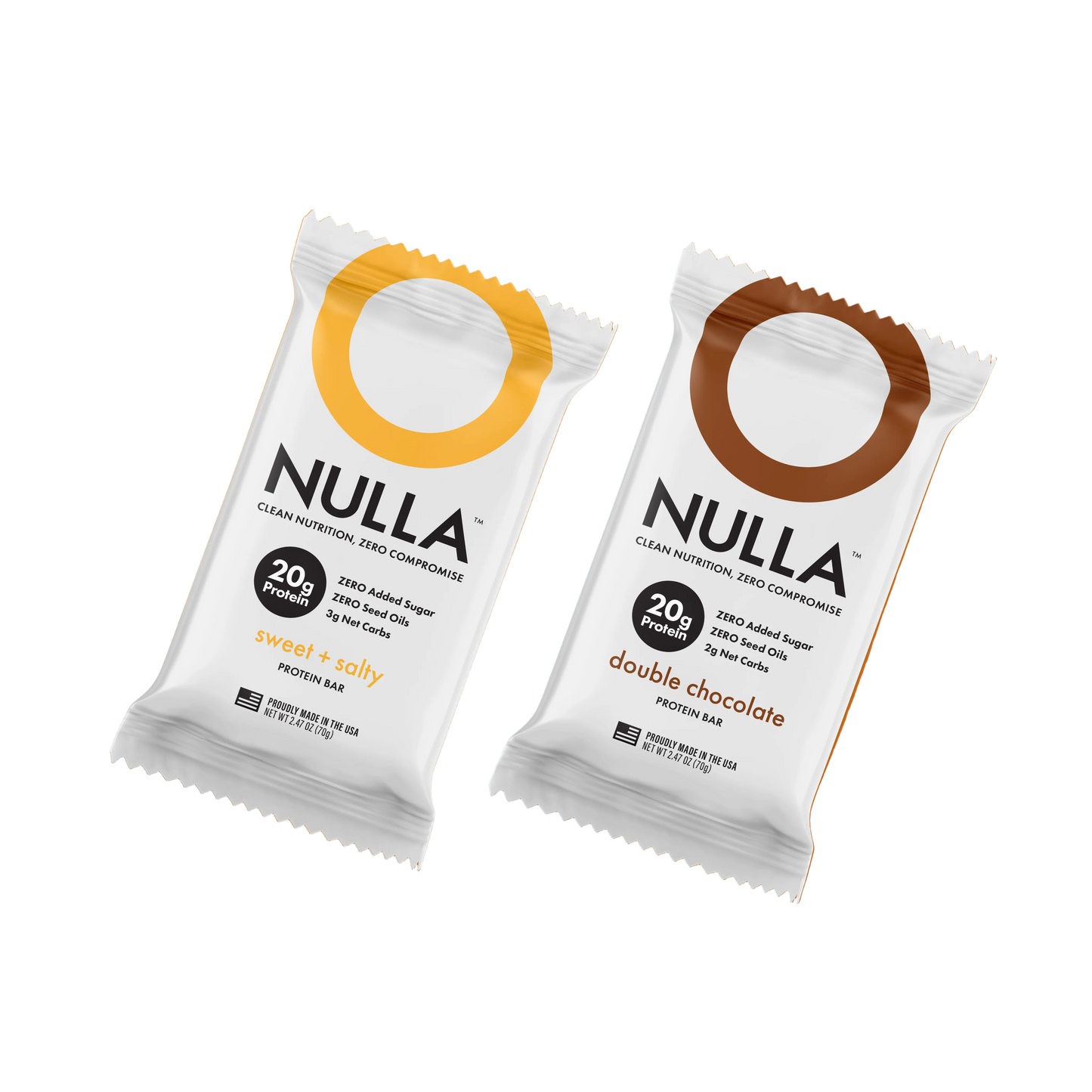 CleanForm Nutrition Nulla Protein Bar - 2 Flavors - Box of 12