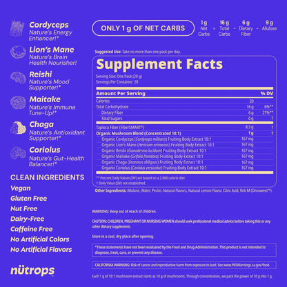 Nütrops Adult Sugar-Free Functional Nootropics Gummies by Grüns