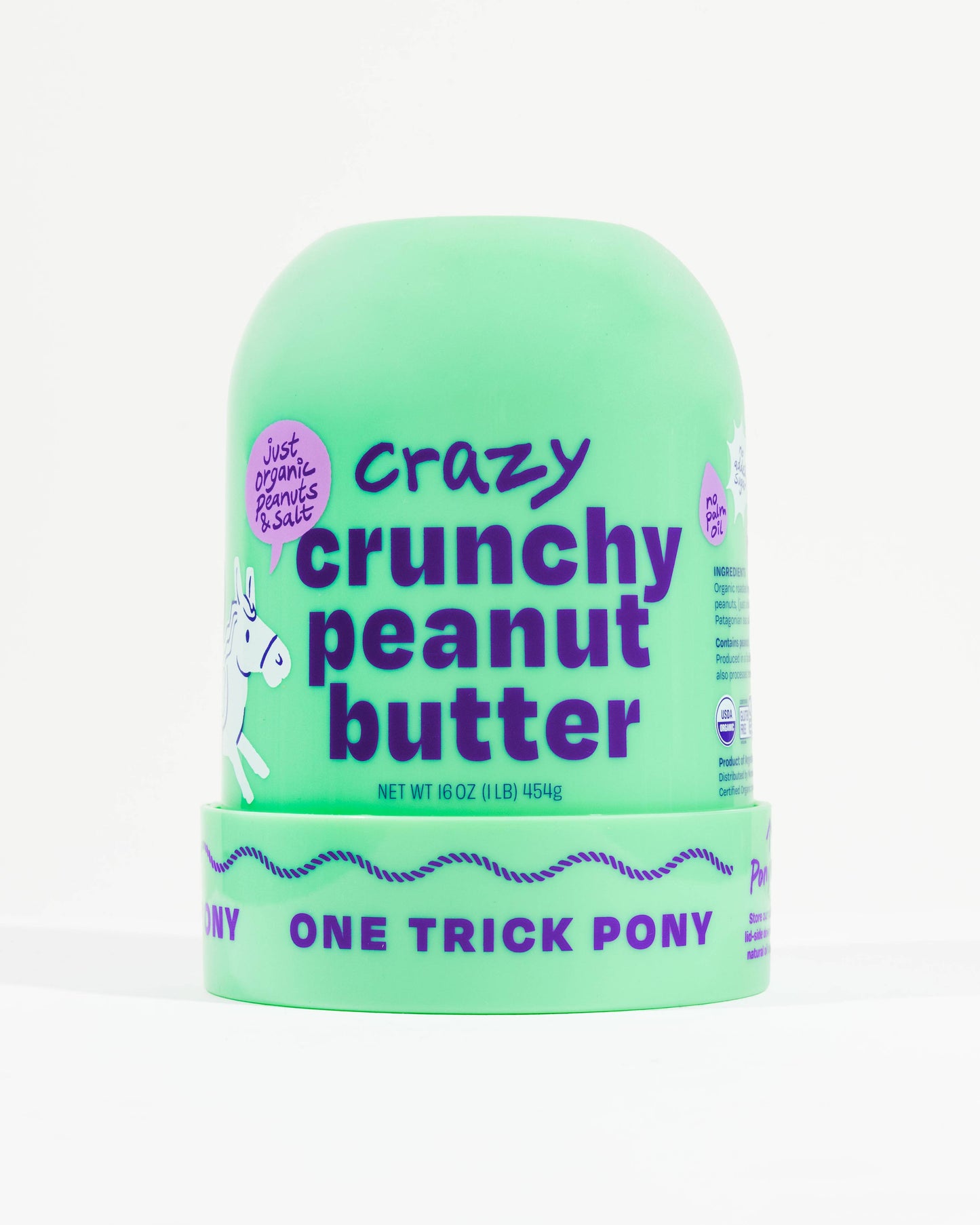 Crazy Crunchy Organic All Natural Peanut Butter by One Trick Pony