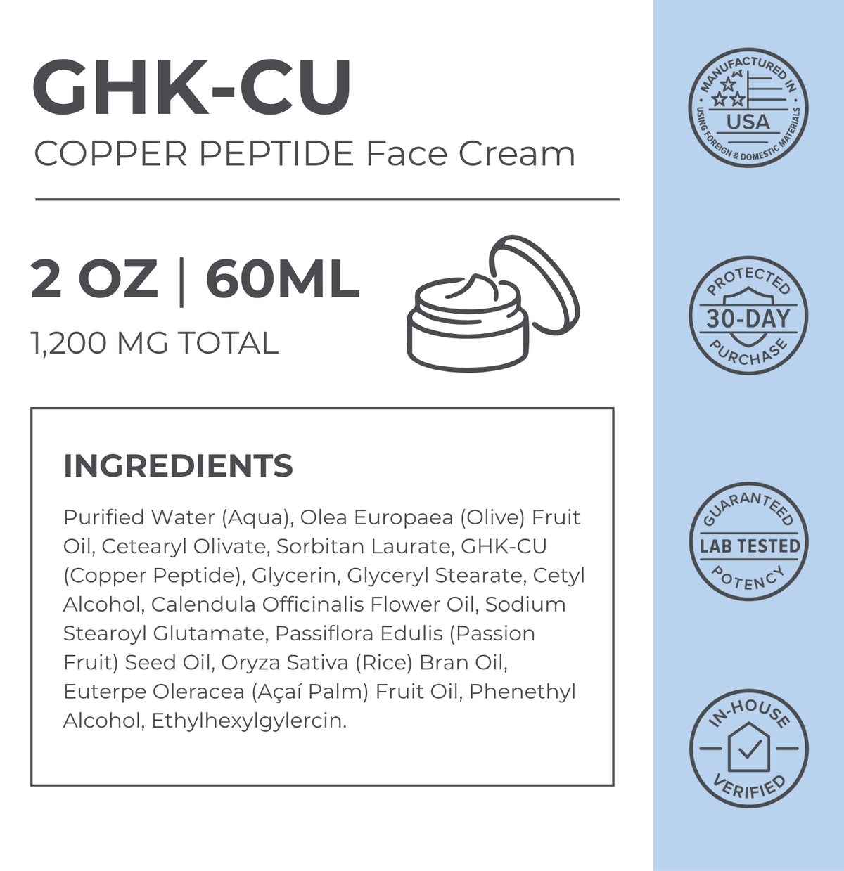 Neurogan Health - Copper Peptide Face Cream | GHK CU Peptide Daily Moisturizer