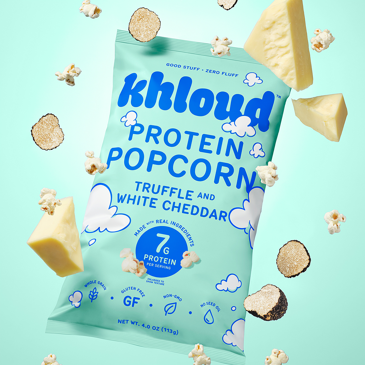Khloud Foods - Truffle & White Cheddar Protein Popcorn