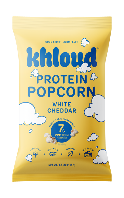 Khloud Foods - White Cheddar Protein Popcorn, 12pk Case