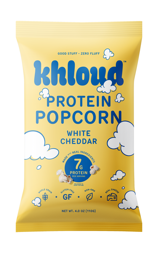 White Cheddar Protein Popcorn by Khloud Foods