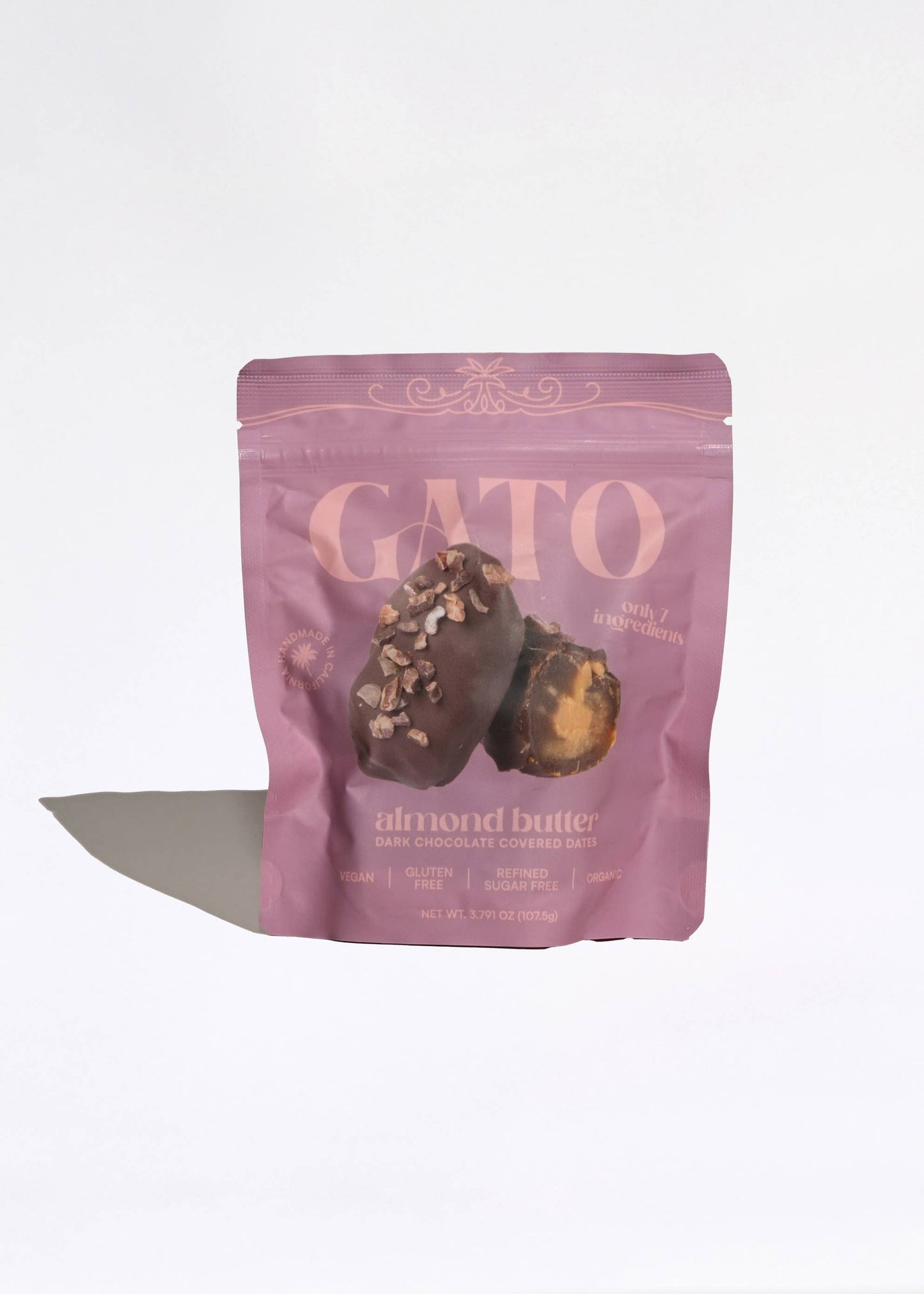 Gato Dates - Chocolate Covered Dates with Almond Butter (3 per pouch)