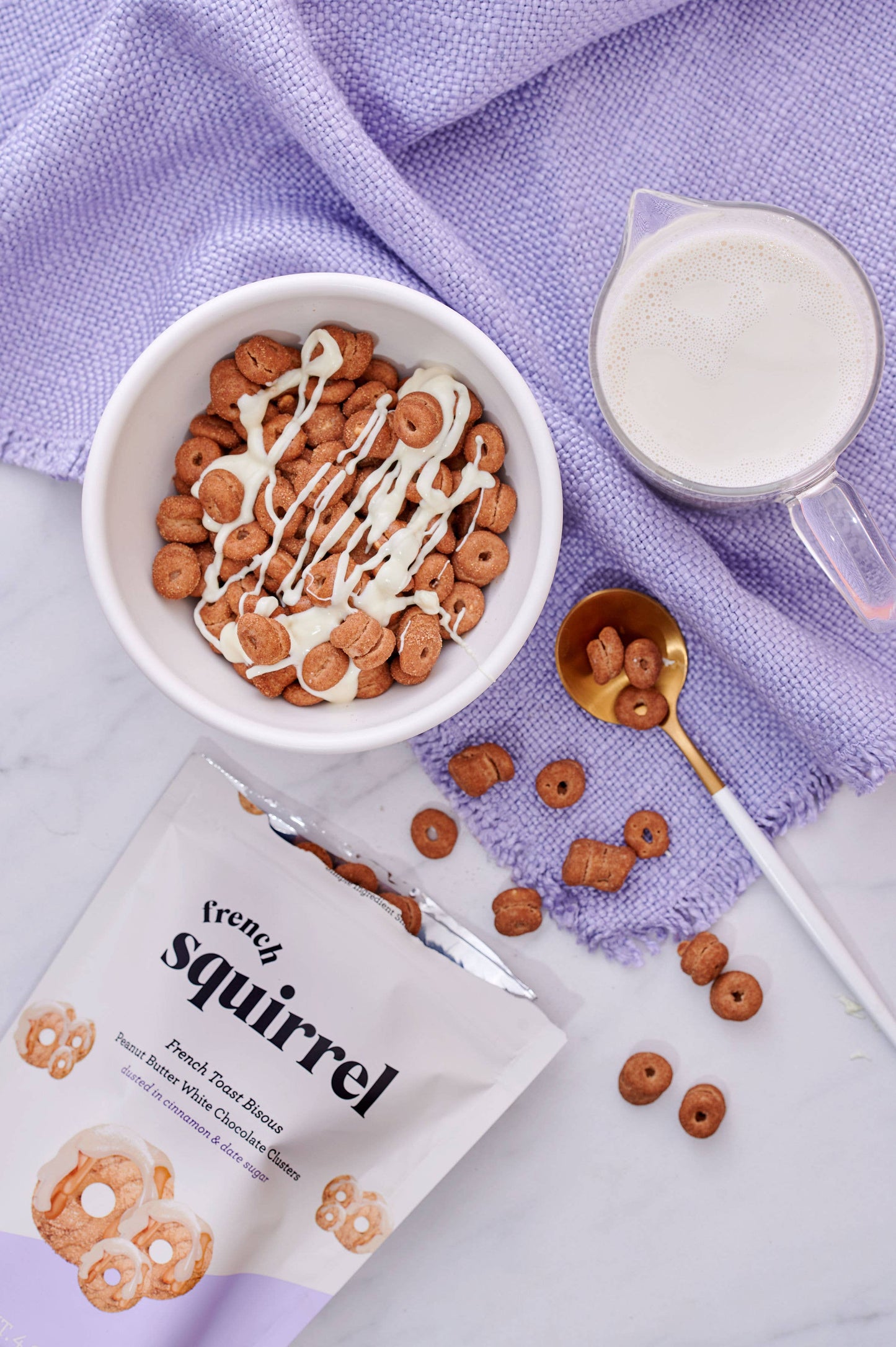 French Squirrel - French Toast Bisous: White Chocolate PB Clusters