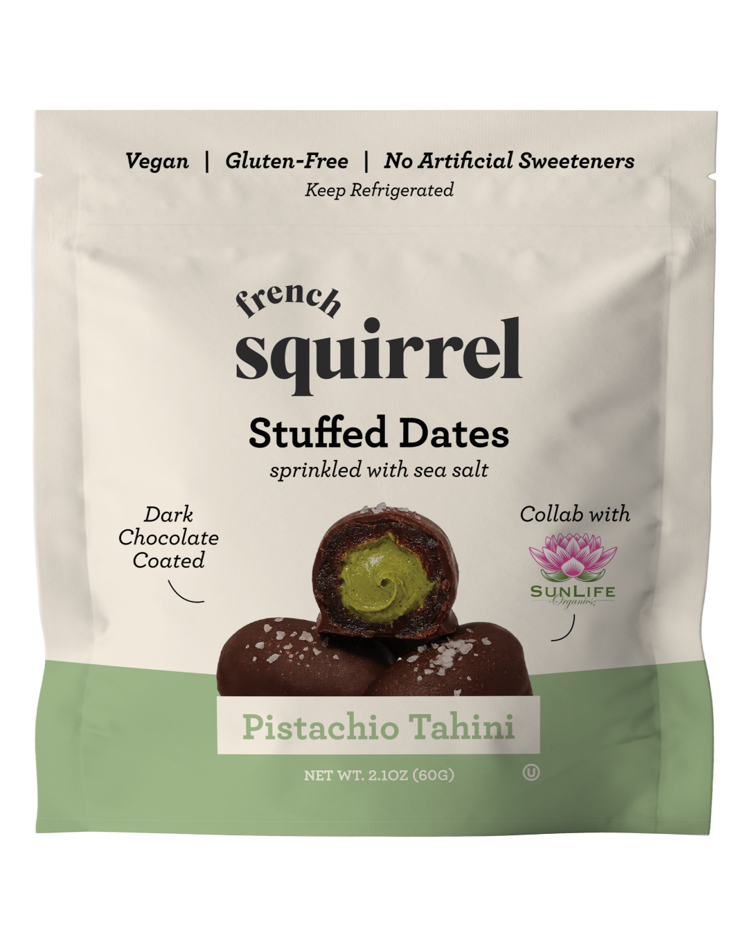French Squirrel - Stuffed Dates: Pistachio Tahini