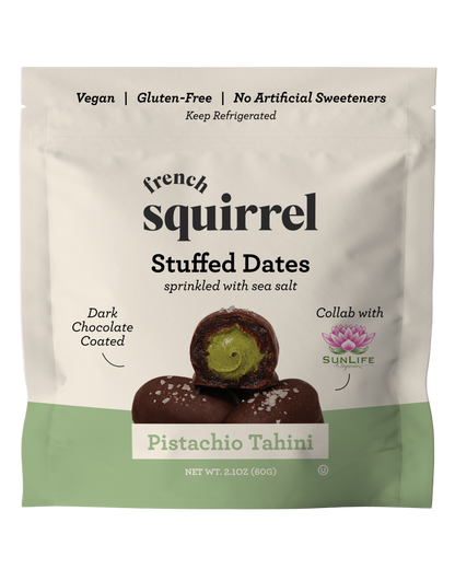 French Squirrel - Stuffed Dates: Pistachio Tahini