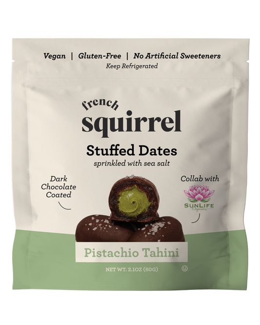 French Squirrel - Stuffed Dates: Pistachio Tahini