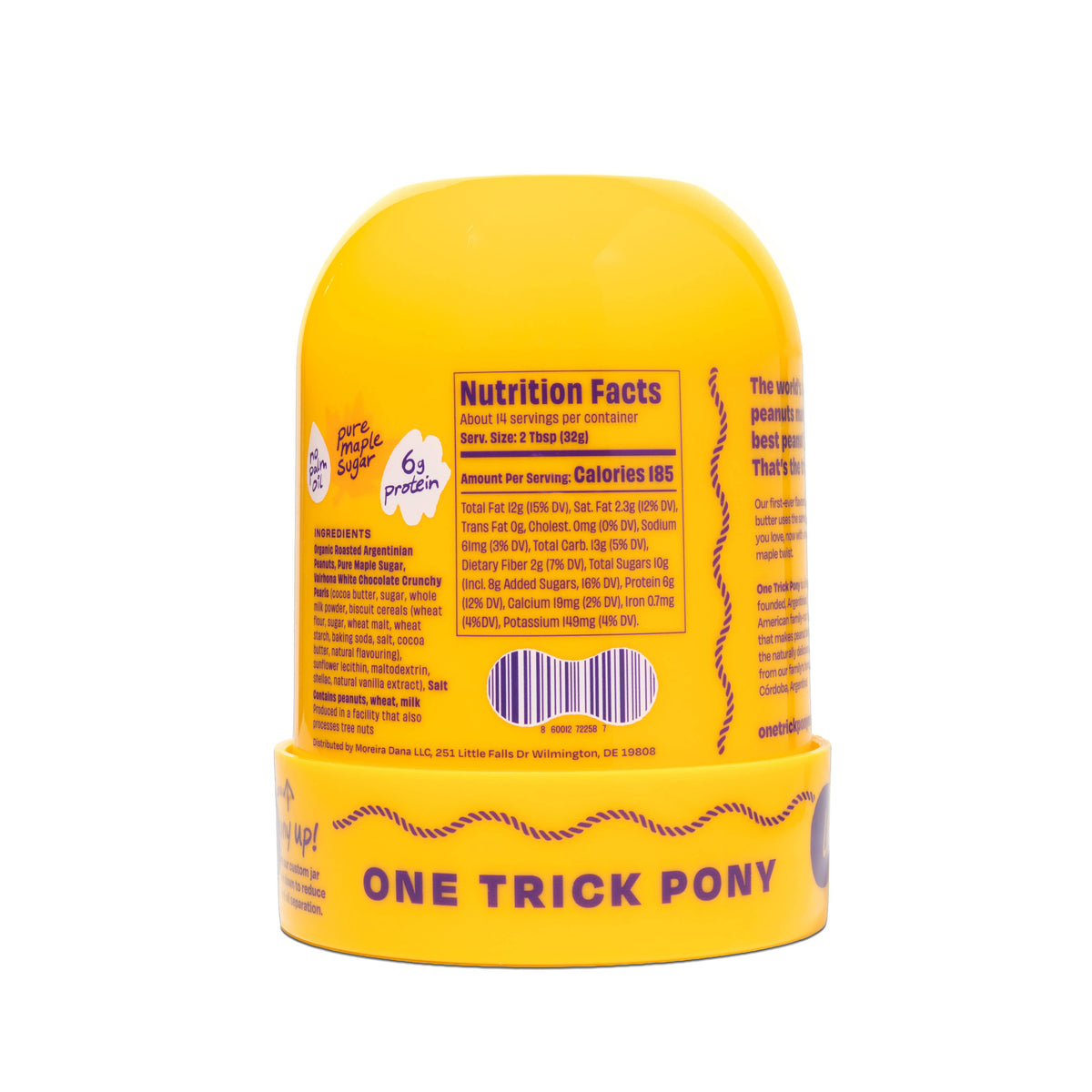 One Trick Pony Maple Crunch Peanut Butter with White Chocolate Pearls