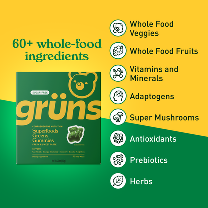 Grüns - Grüns Adult Superfood Greens Gummies