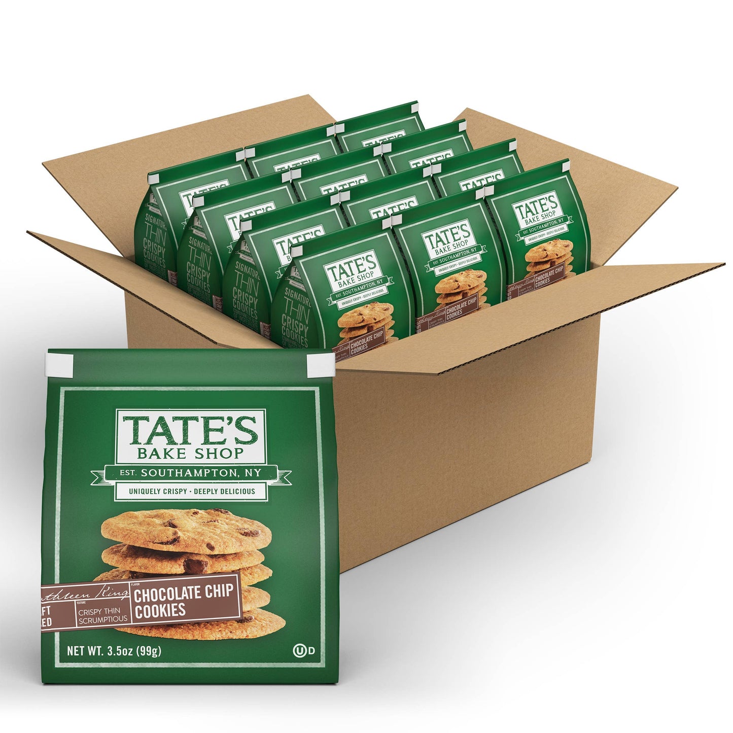 Tate's Bake Shop - Chocolate Chip Cookies | 3.5oz | 12 Count