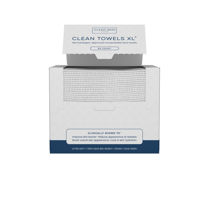 Clean Skin Club - Clean Towels™ XL, Disposable Face Towels, 50 Count