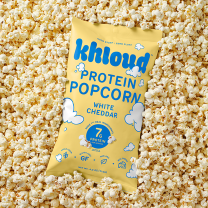 Khloud Foods - White Cheddar Protein Popcorn, 12pk Case