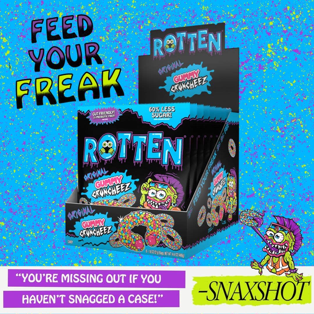 Rotten Candy - Original Cruncheez Gummy Candy: GF, Prebiotics, Low Sugar