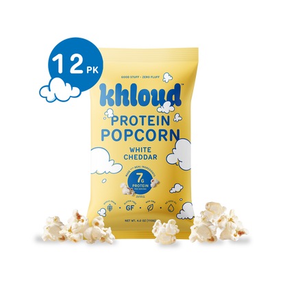 Khloud Foods - White Cheddar Protein Popcorn, 12pk Case