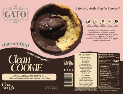Clean Dough - Clean Dough X Gato Macadamia Nut Olive Oil Date Cookie