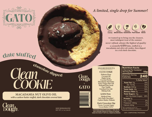 Clean Dough - Clean Dough X Gato Macadamia Nut Olive Oil Date Cookie