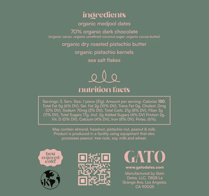 Gato Dates Pistachio Butter Pouches